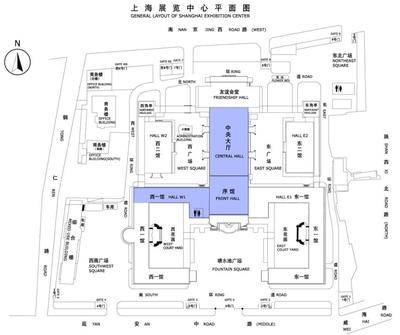 上海展览中心场地环境场地尺寸图